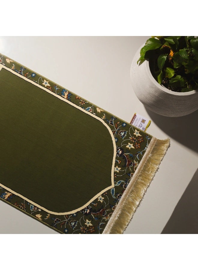 سجادتي مجموعة هدايا رمضان باكج 2 سجادة صلاة المحراب الأزرق والأخضر مستوحاة من سجاد إمام الحرم 5 مم - Image 4